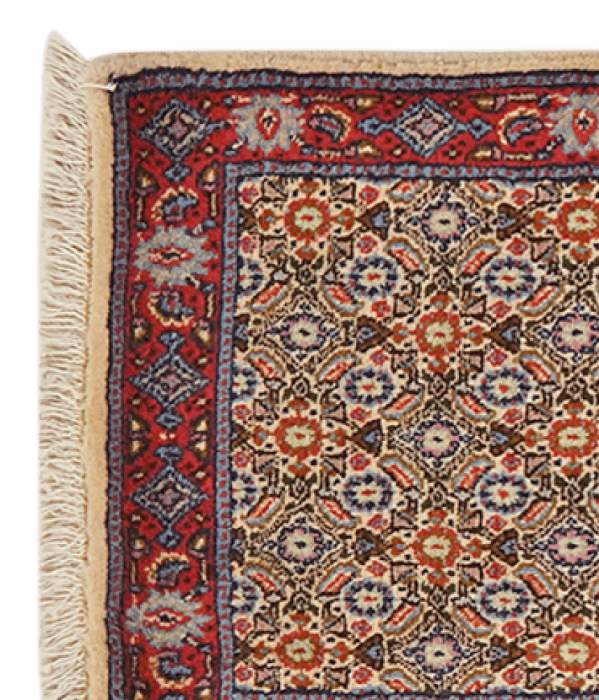 Moud Mahi — Hand-knotted, 53x202 cm, Beige, 100% Virgin Wool | View 3