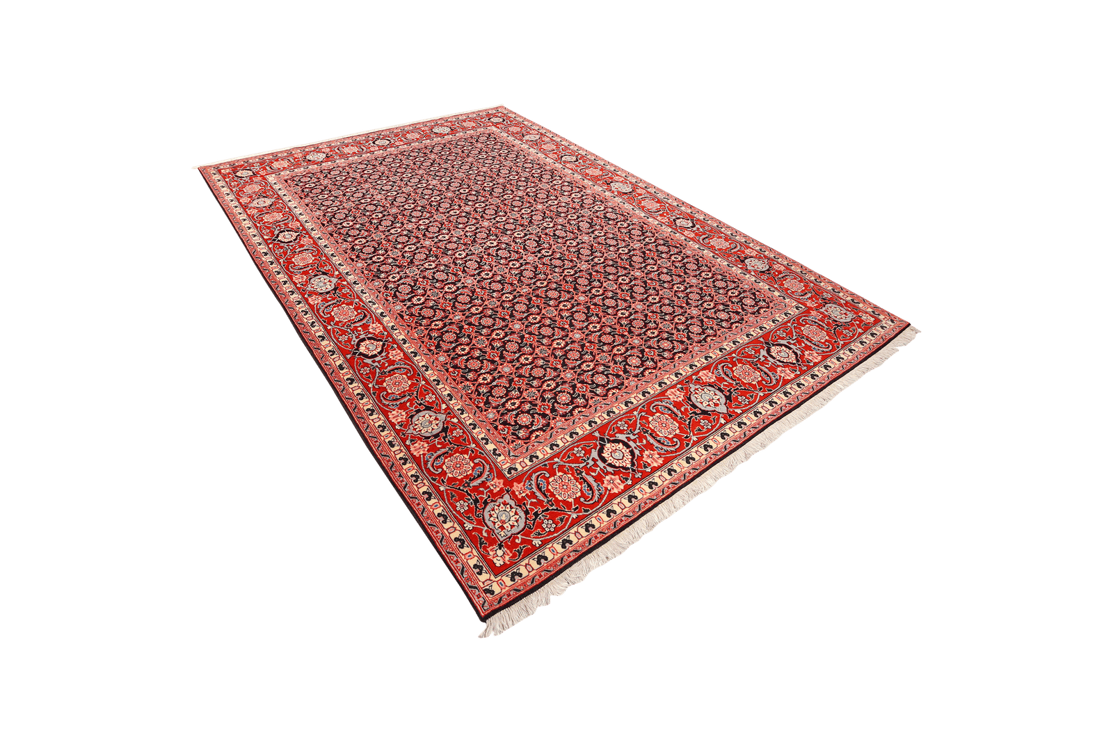 Tabriz 40 Raj — Hand-knotted, 204x299 cm, Black, 100% Virgin Wool | View 5
