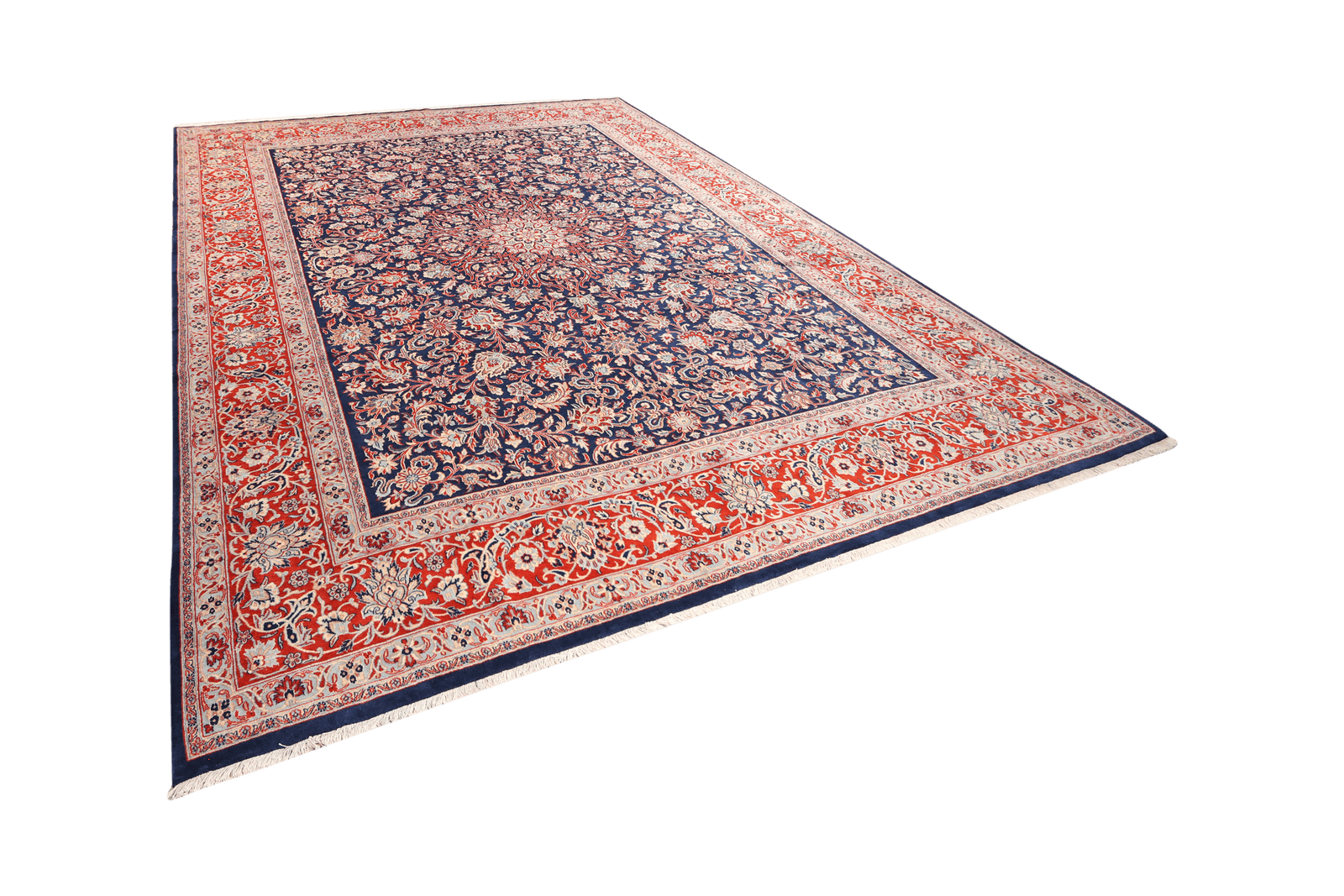 Kirman — Hand-knotted, 300x400 cm, Blue, 100% Virgin Wool | View 5