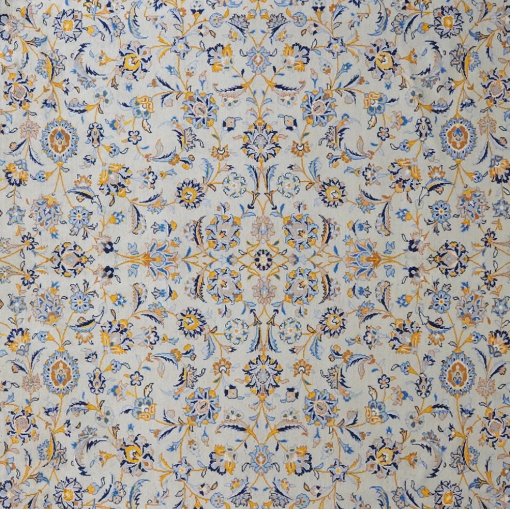 Kashan — Hand-knotted, 298x380 cm, Green, 100% Virgin Wool | View 4