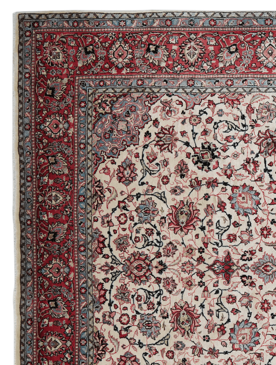 Sarough — Hand-knotted, 275x367 cm, Beige, 100% Virgin Wool | View 3