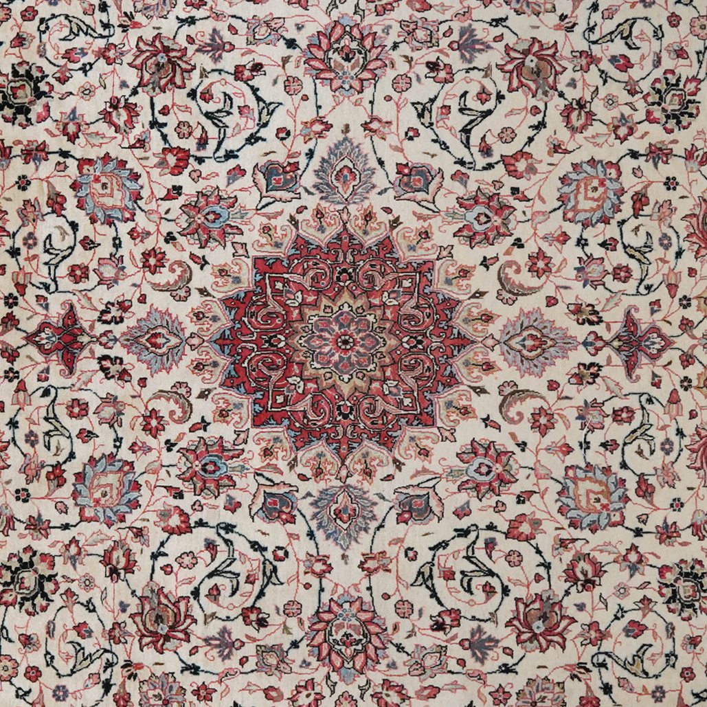 Sarough — Hand-knotted, 275x367 cm, Beige, 100% Virgin Wool | View 4