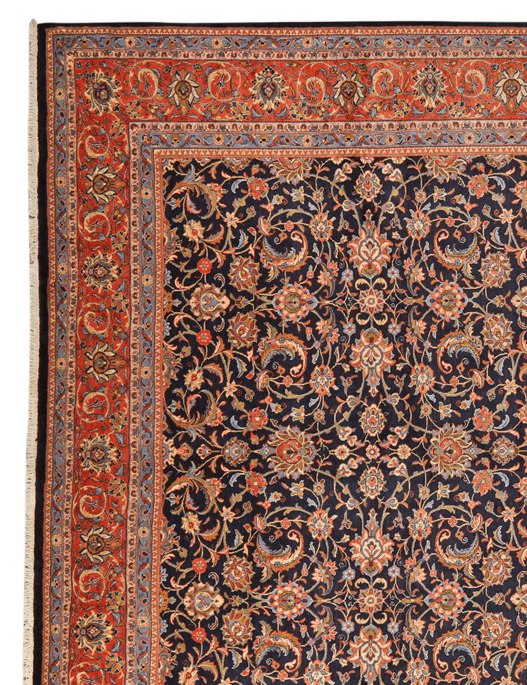 Sarough — Hand-knotted, 312x404 cm, Blue, 100% Virgin Wool | View 3
