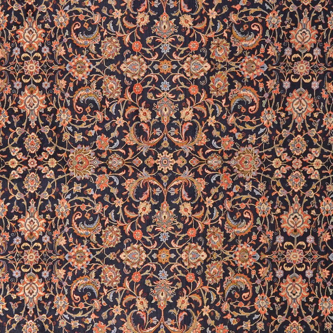 Sarough — Hand-knotted, 312x404 cm, Blue, 100% Virgin Wool | View 4