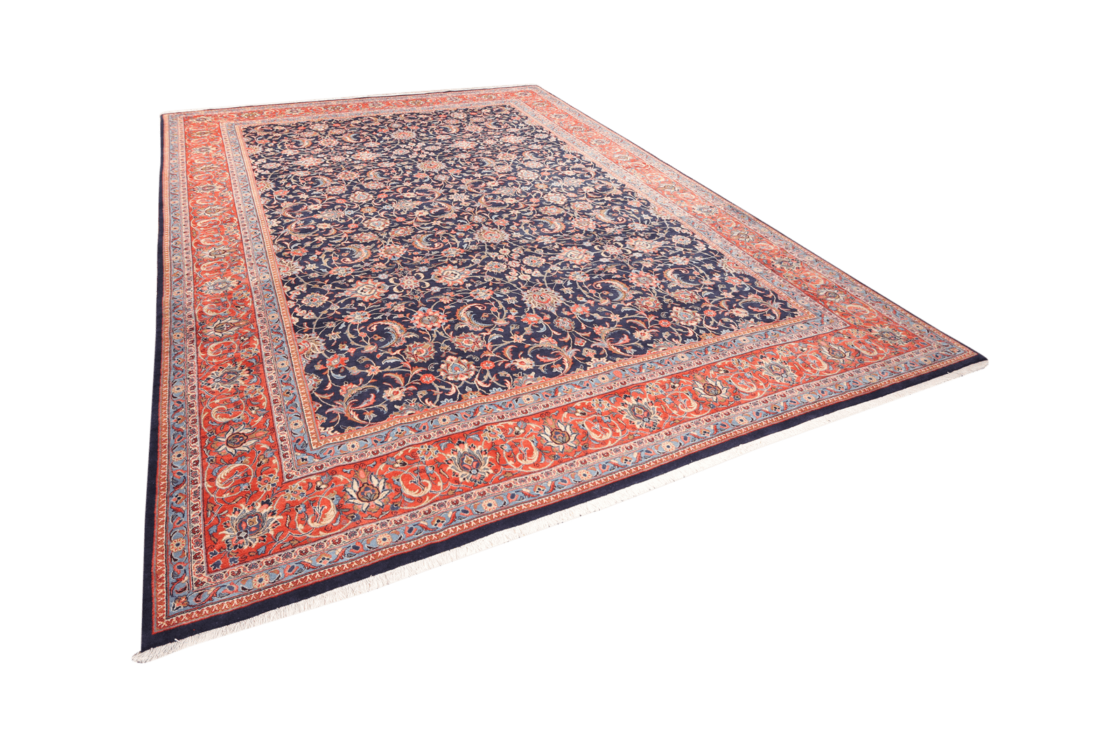 Sarough — Hand-knotted, 312x404 cm, Blue, 100% Virgin Wool | View 5