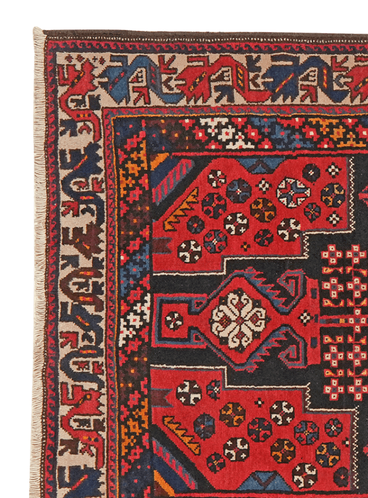 Afshar — Hand-knotted, 127x225 cm, Blue, 100% Virgin Wool | View 3