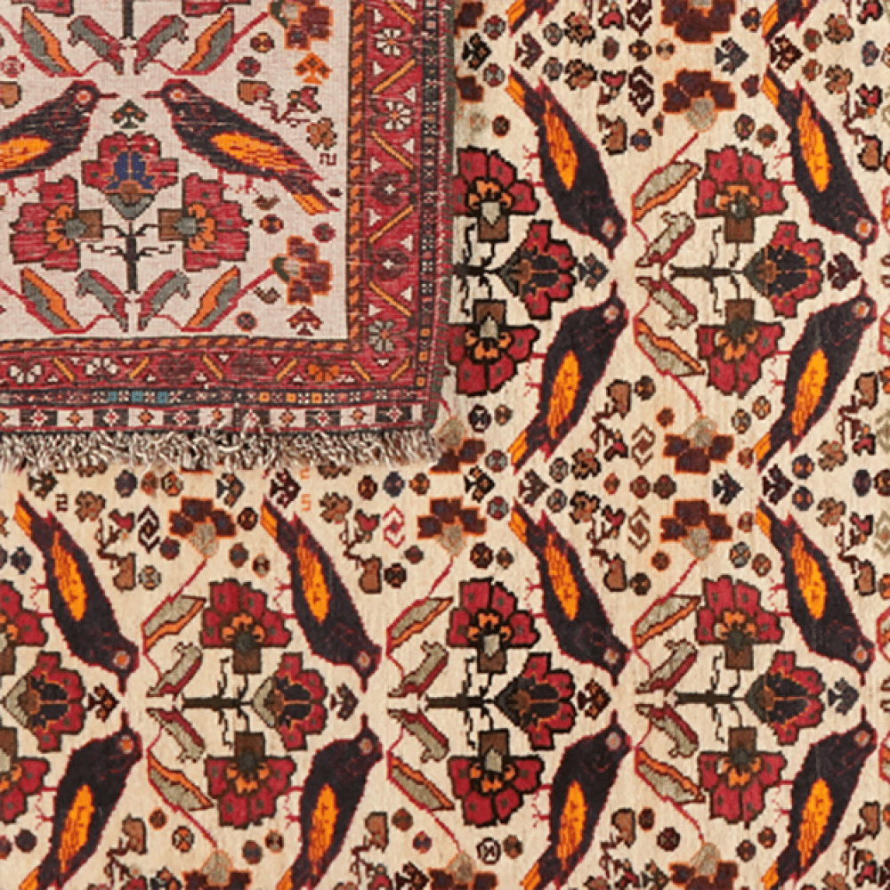 Gashgai — Hand-knotted, 110x153 cm, Beige, 100% Virgin Wool | View 6