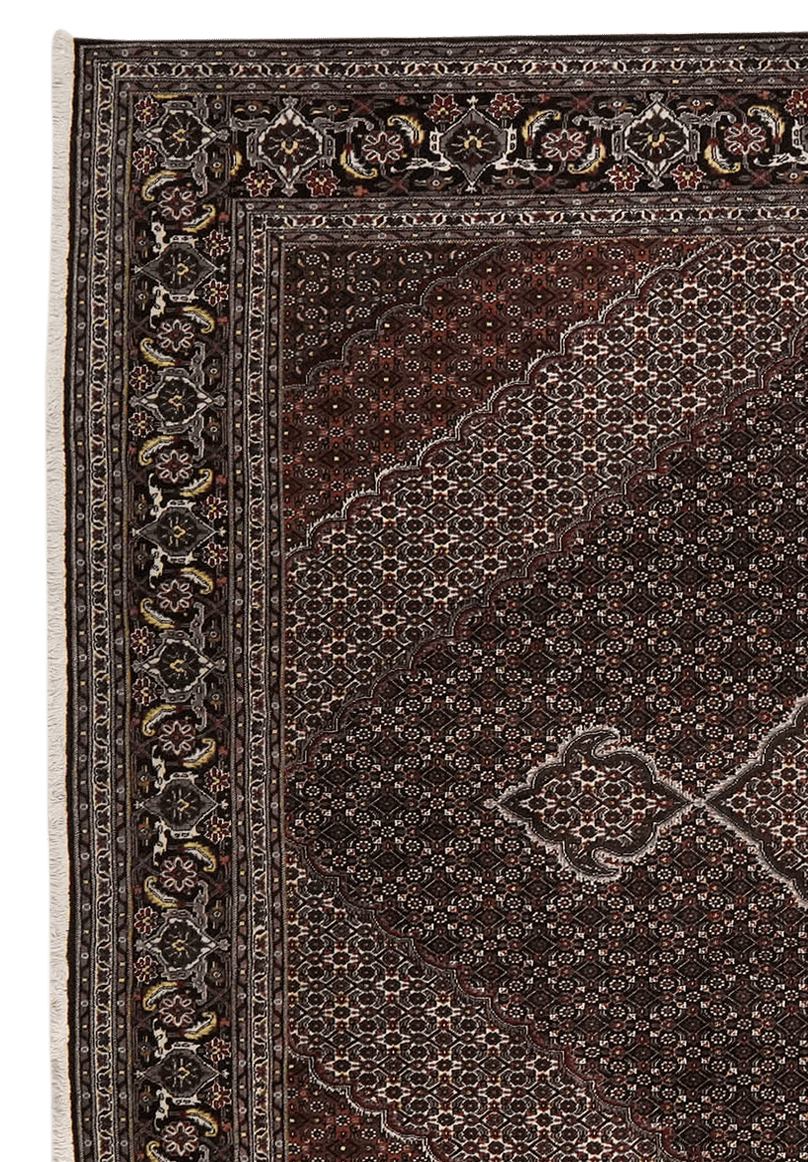 Tabriz 40 Raj — Hand-knotted, 250x346 cm, Black, 100% Virgin Wool | View 3