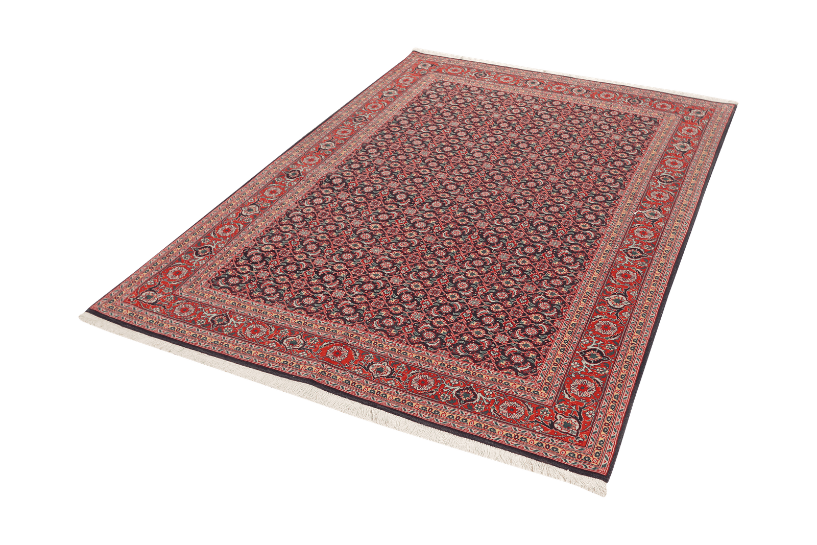 Tabriz 50 Raj — Hand-knotted, 147x207 cm, Blue, 100% Virgin Wool | View 5
