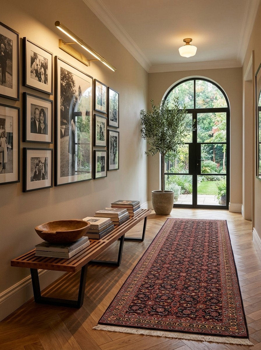 Tabriz 50 Raj — Handgefertigt, 199x67 cm, Beige, 100% Virgin Wool | Detail view