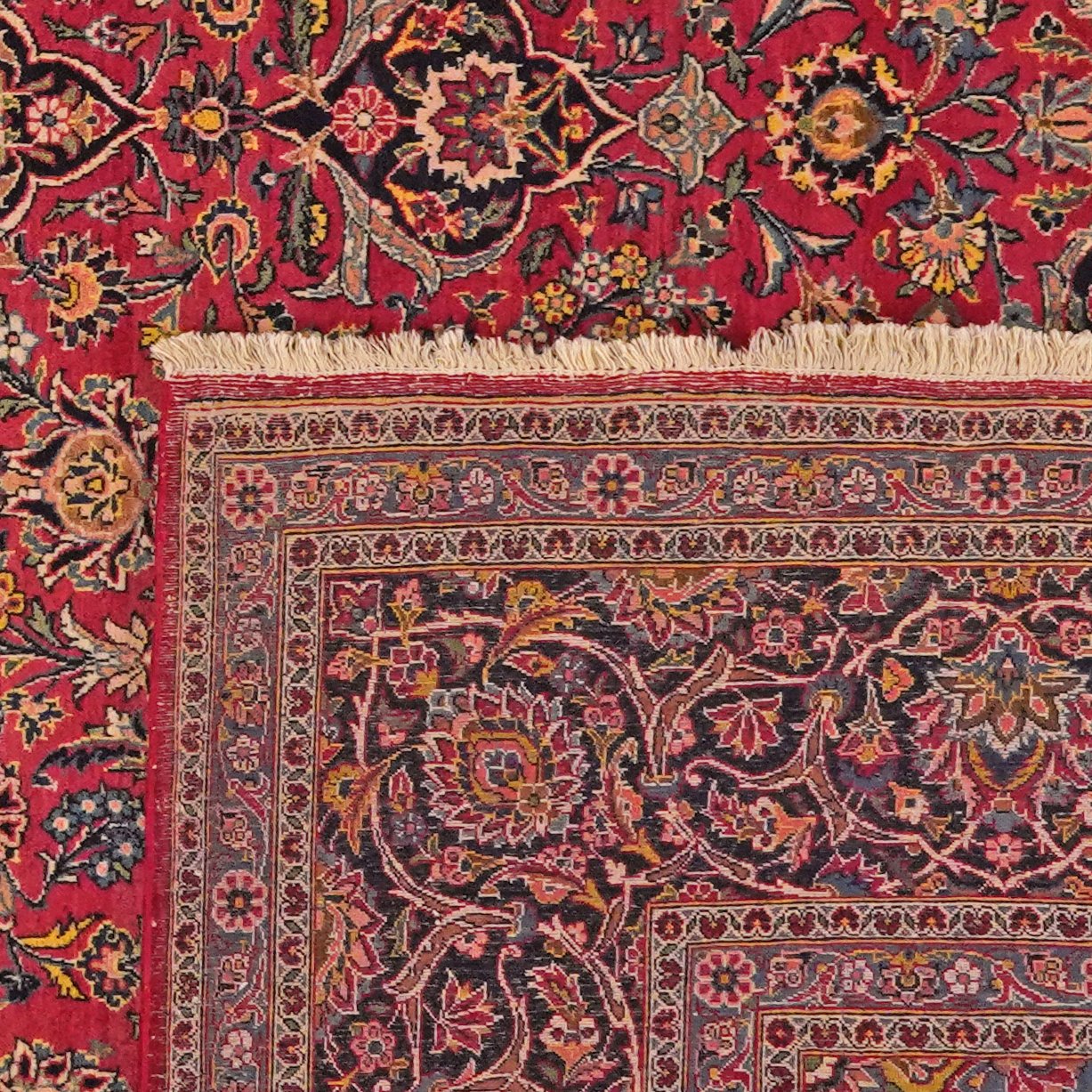Kashan — Hand-knotted, 281x382 cm, Red, 100% Virgin Wool | View 6