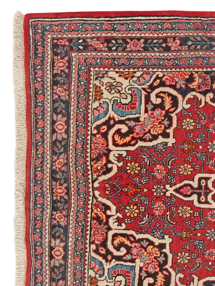 Bidjar — Handgefertigt, 153x105 cm, Blau, 100% Virgin Wool | View 4