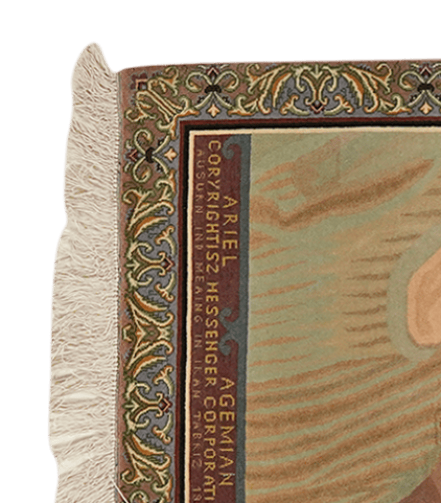 Tabriz Graphic — Hand-knotted, 55x76 cm, Multicolor, 100% Virgin Wool | View 3