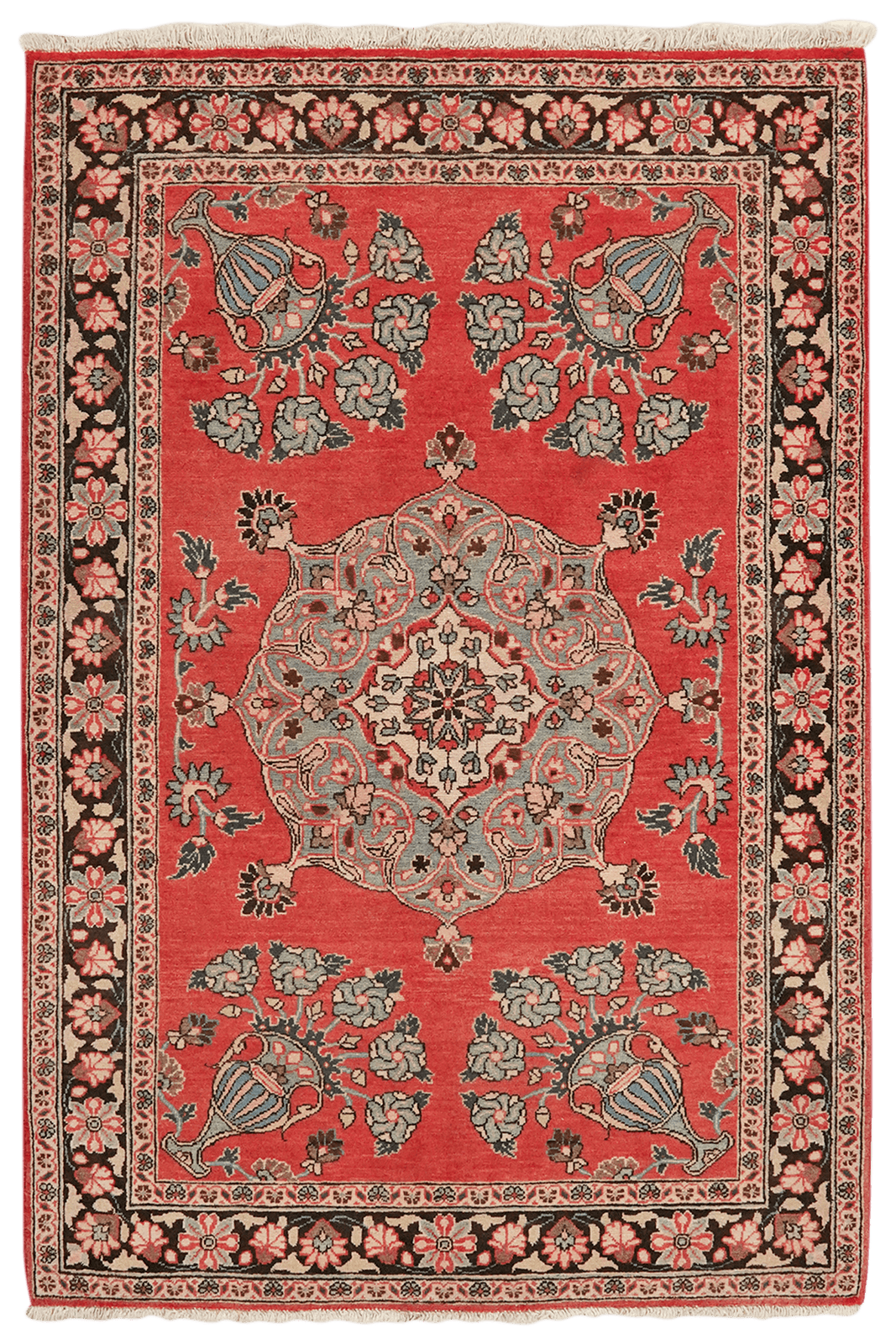 Semnan — Hand-knotted, 100x150 cm, Red, 100% Virgin Wool | Main view