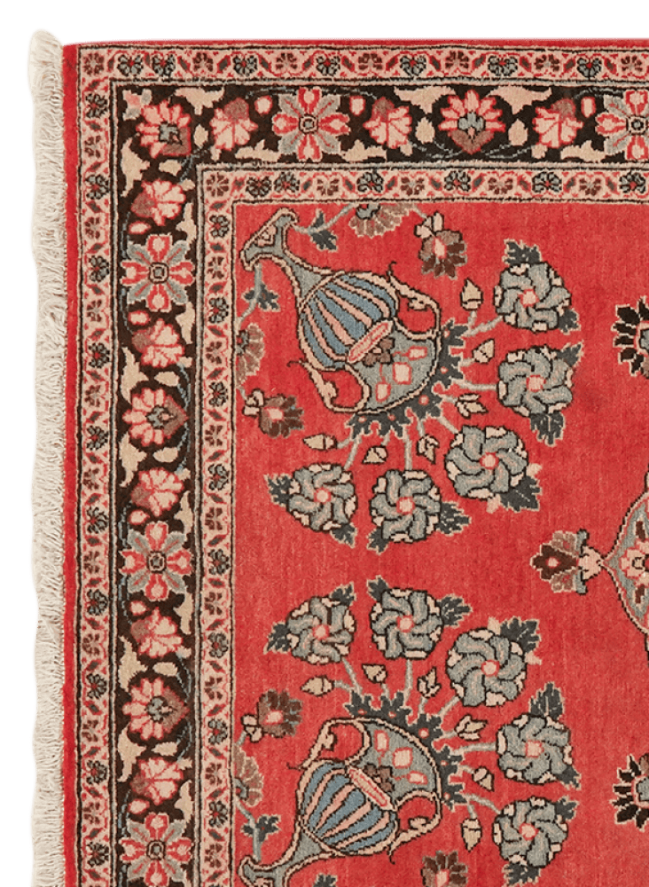 Semnan — Hand-knotted, 100x150 cm, Red, 100% Virgin Wool | View 3