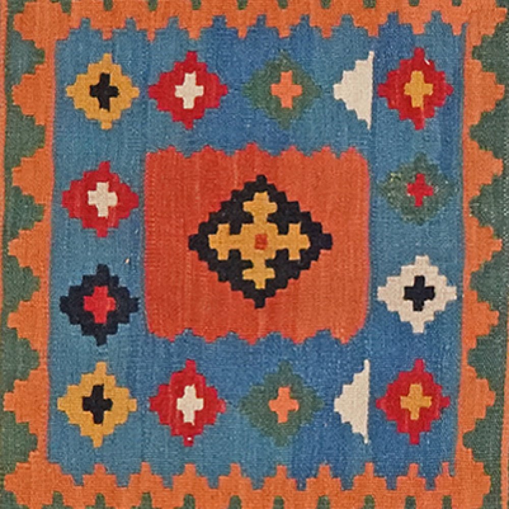 Kelim Gashgai — Handmade, 53x306 cm, Multicolor, 100% Virgin Wool | View 4