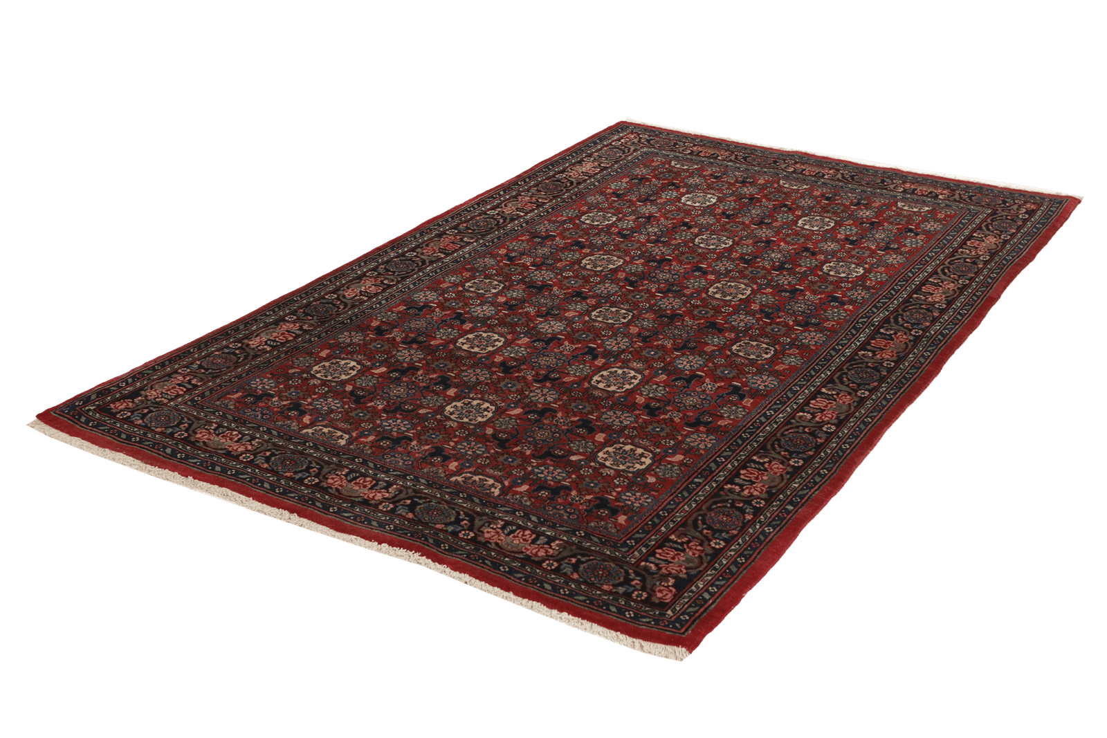 Bidjar — Hand-knotted, 138x217 cm, Red, 100% Virgin Wool | View 6