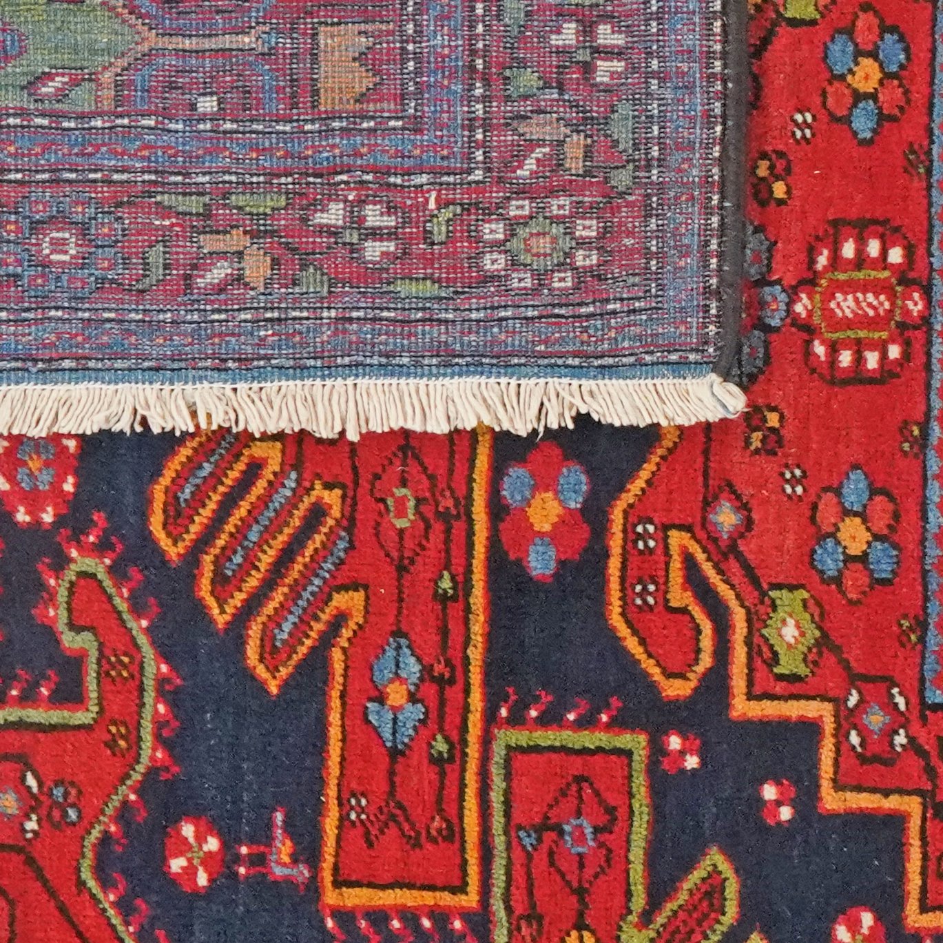 Mahabad — Hand-knotted, 130x195 cm, Blue, 100% Virgin Wool | View 6