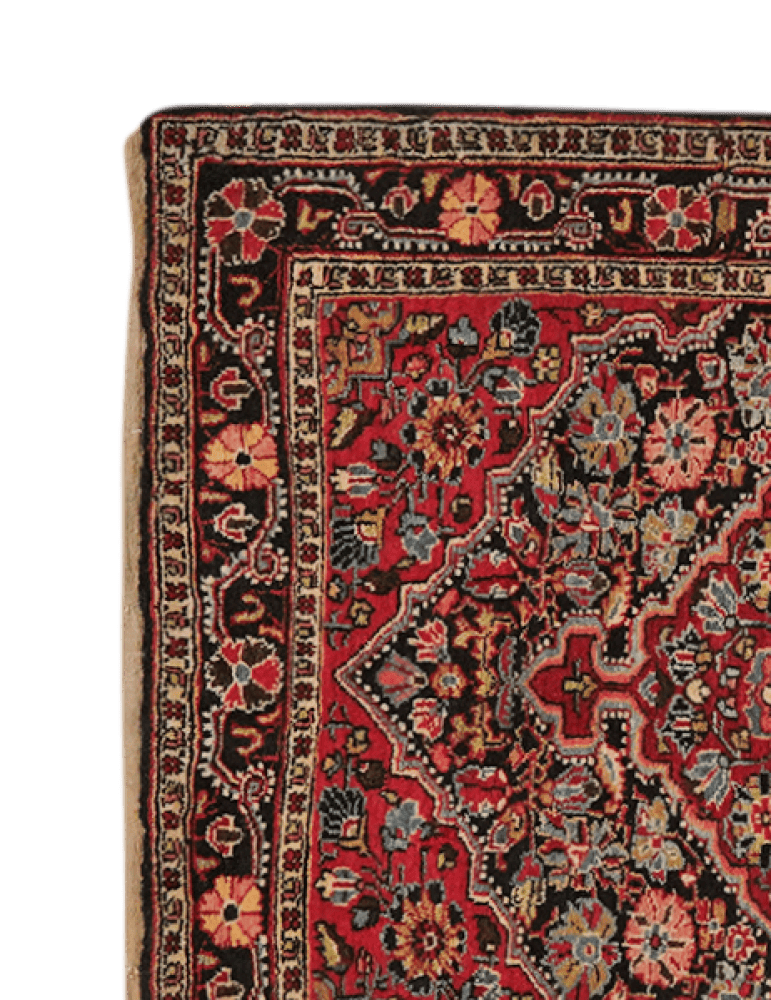 Djozan — Hand-knotted, 77x90 cm, Red, 100% Virgin Wool | View 3