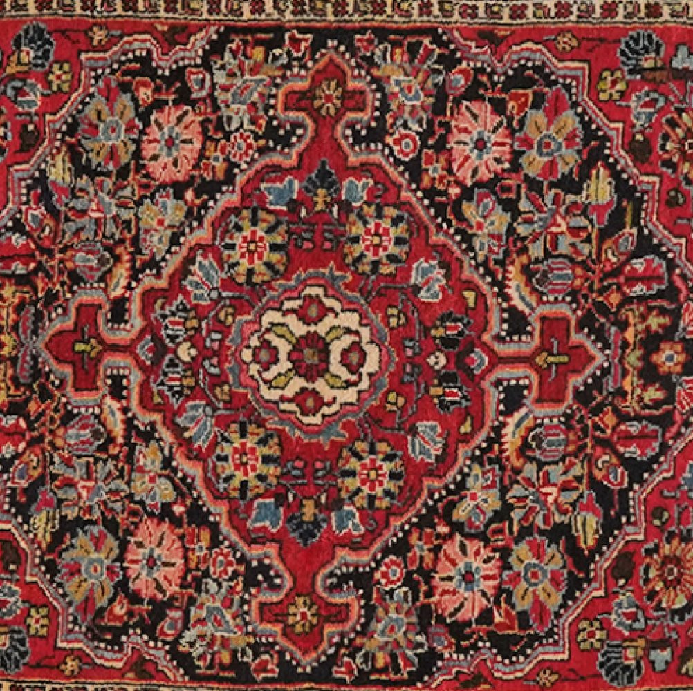 Djozan — Hand-knotted, 77x90 cm, Red, 100% Virgin Wool | View 4