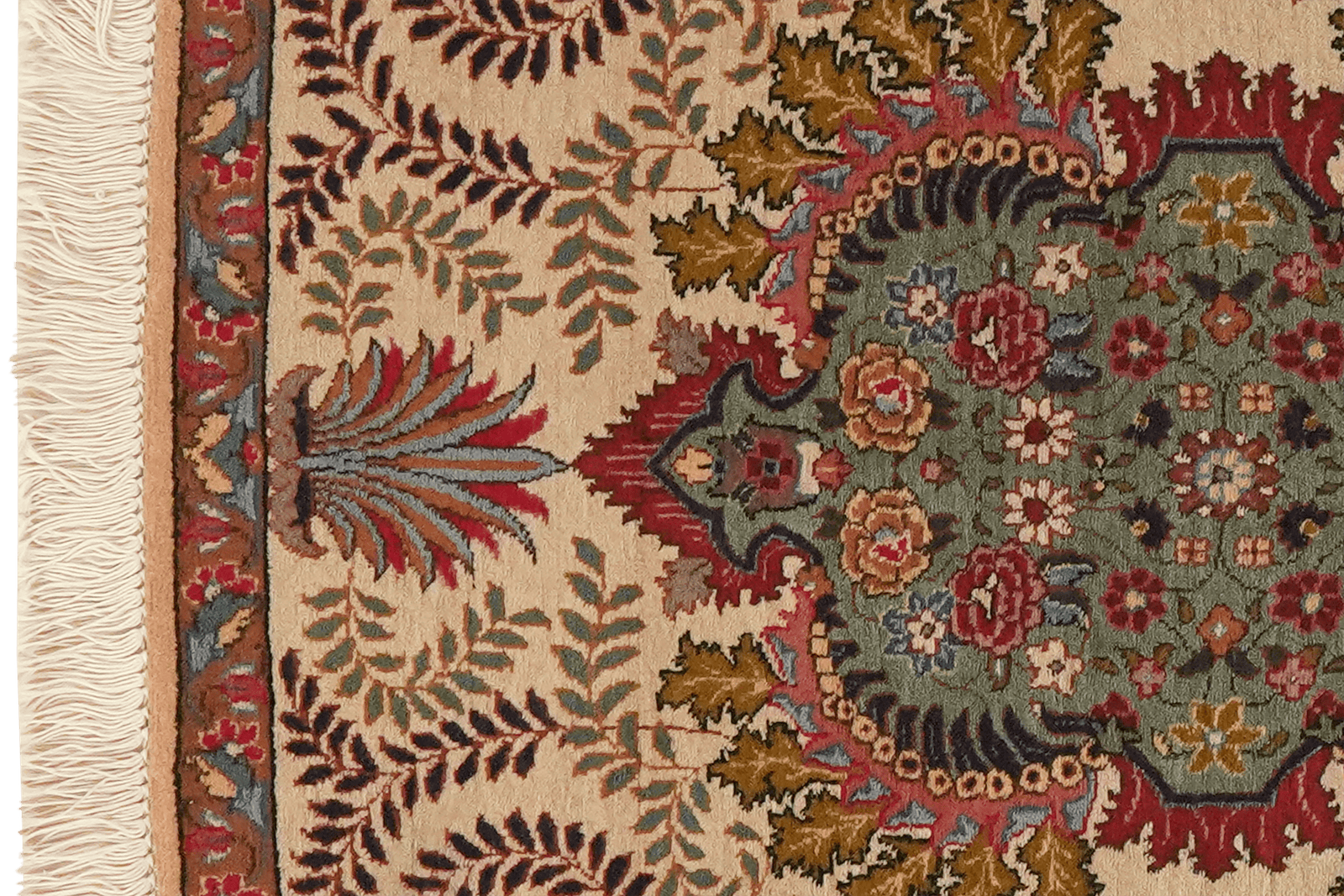 Tabriz Old — Hand-knotted, 63x83 cm, Beige, 100% Virgin Wool | View 3