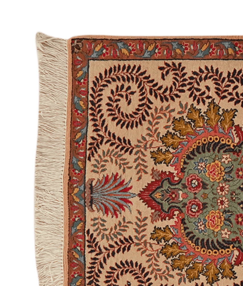 Tabriz Old — Hand-knotted, 64x82 cm, Beige, 100% Virgin Wool | View 3