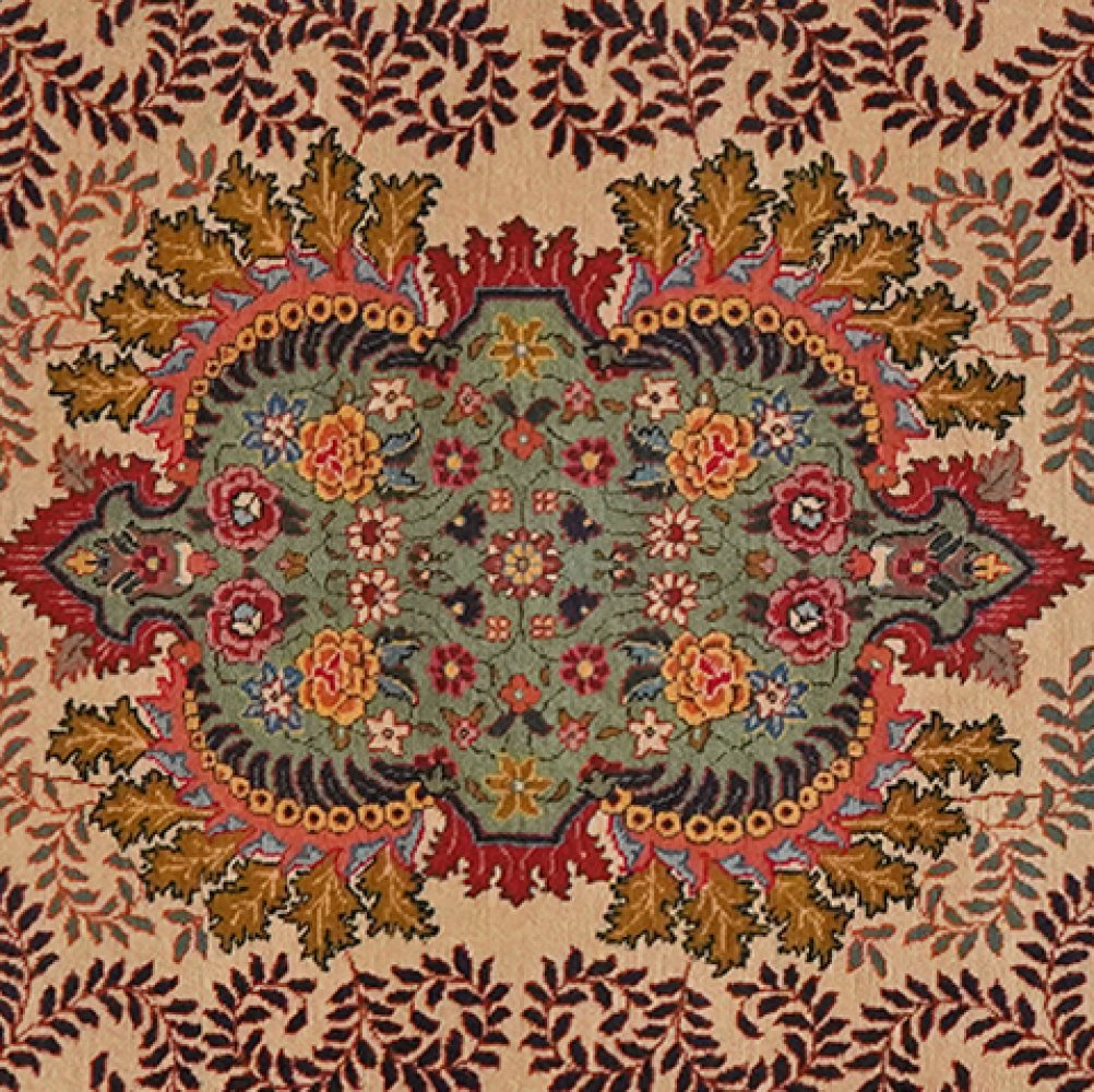Tabriz Old — Hand-knotted, 64x82 cm, Beige, 100% Virgin Wool | View 4