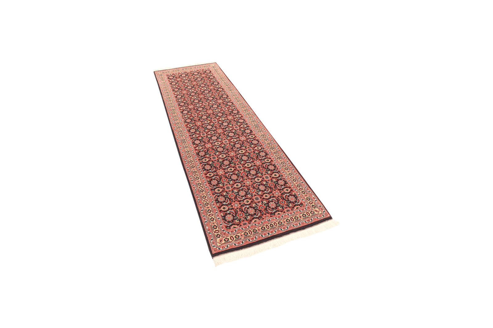 Tabriz 50 Raj — Hand-knotted, 65x199 cm, Blue, 100% Virgin Wool | View 5