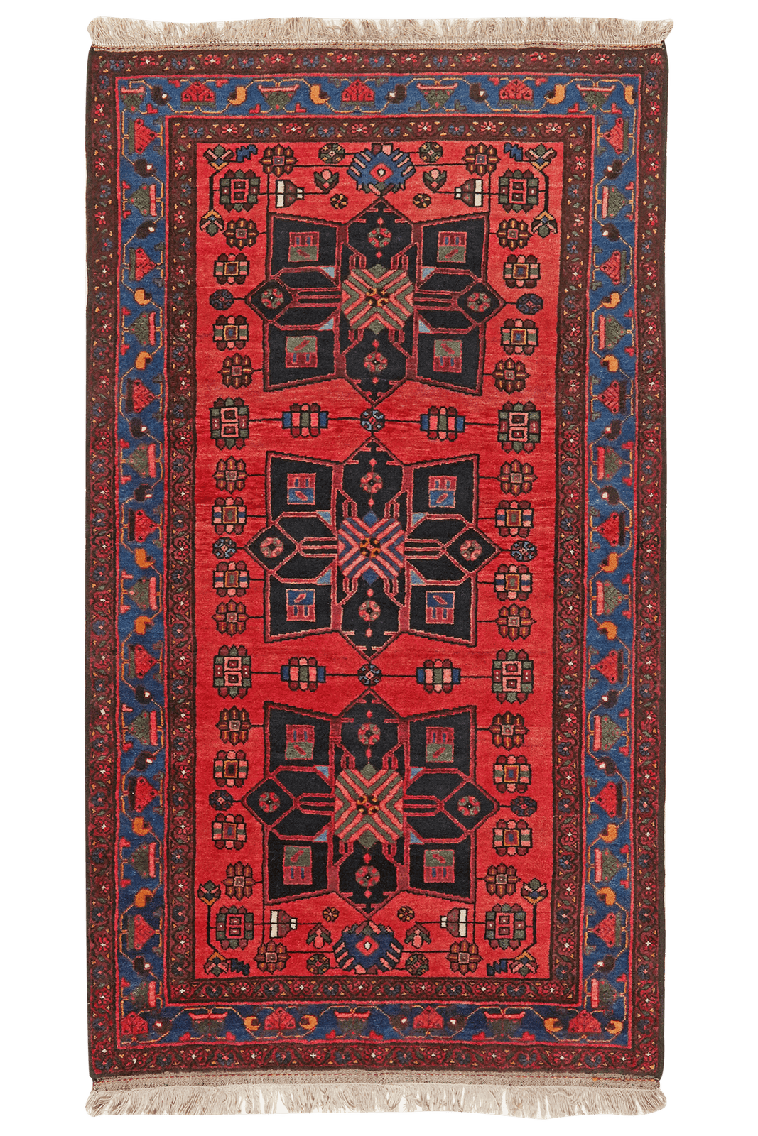 Garaghan — Hand-knotted, 120x205 cm, Red, 100% Virgin Wool | Main view