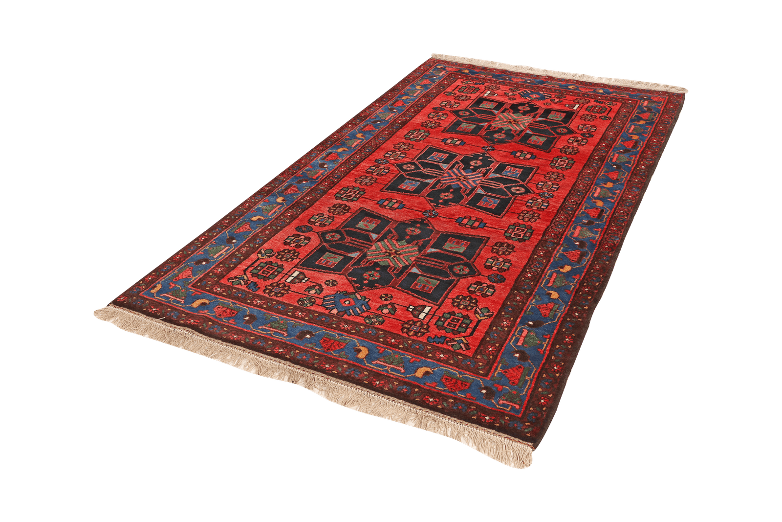 Garaghan — Hand-knotted, 120x205 cm, Red, 100% Virgin Wool | View 5