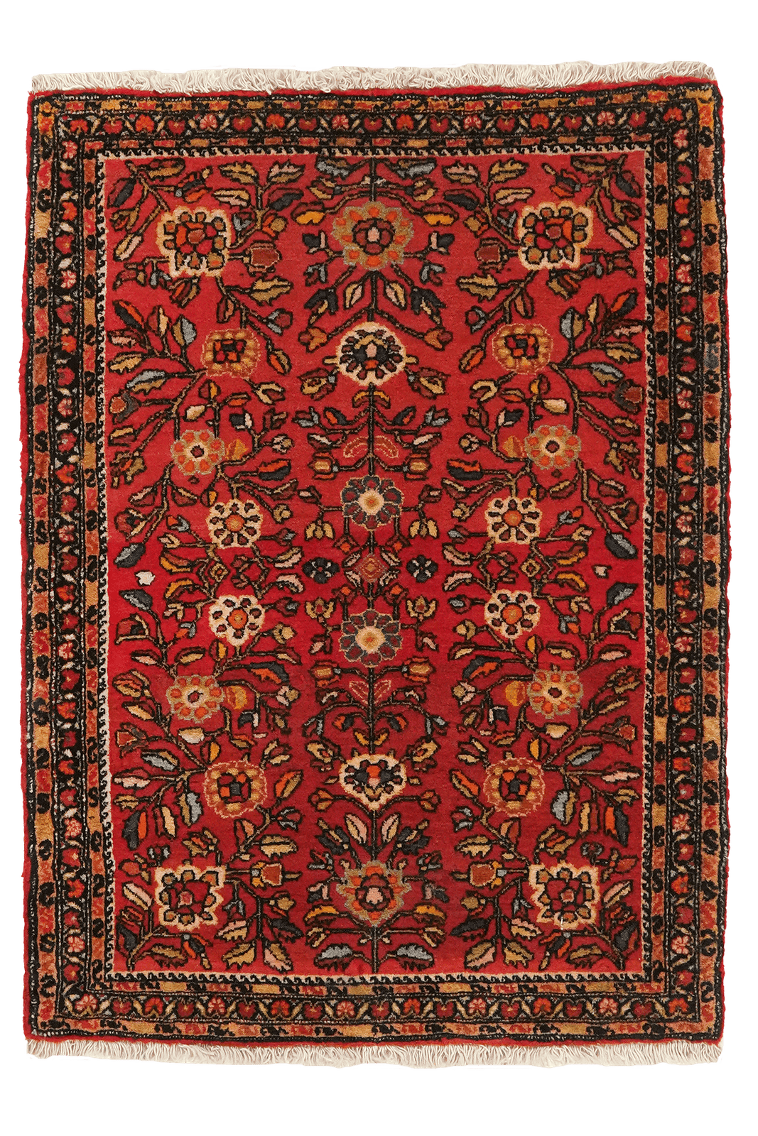 Farahan — Hand-knotted, 57x78 cm, Red, 100% Virgin Wool | Main view