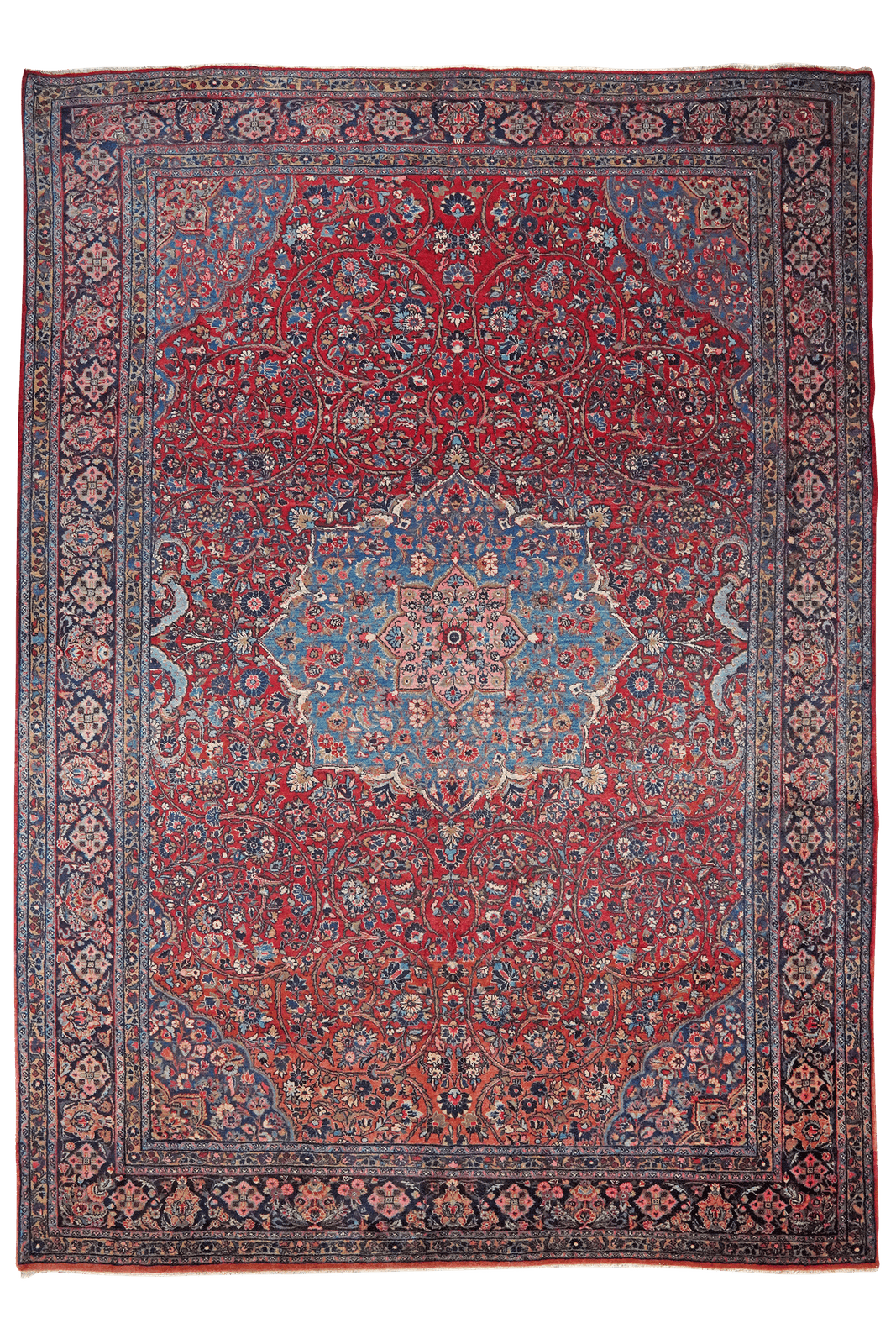 Ekbatan — Hand-knotted, 264x366 cm, Red, 100% Virgin Wool | Main view