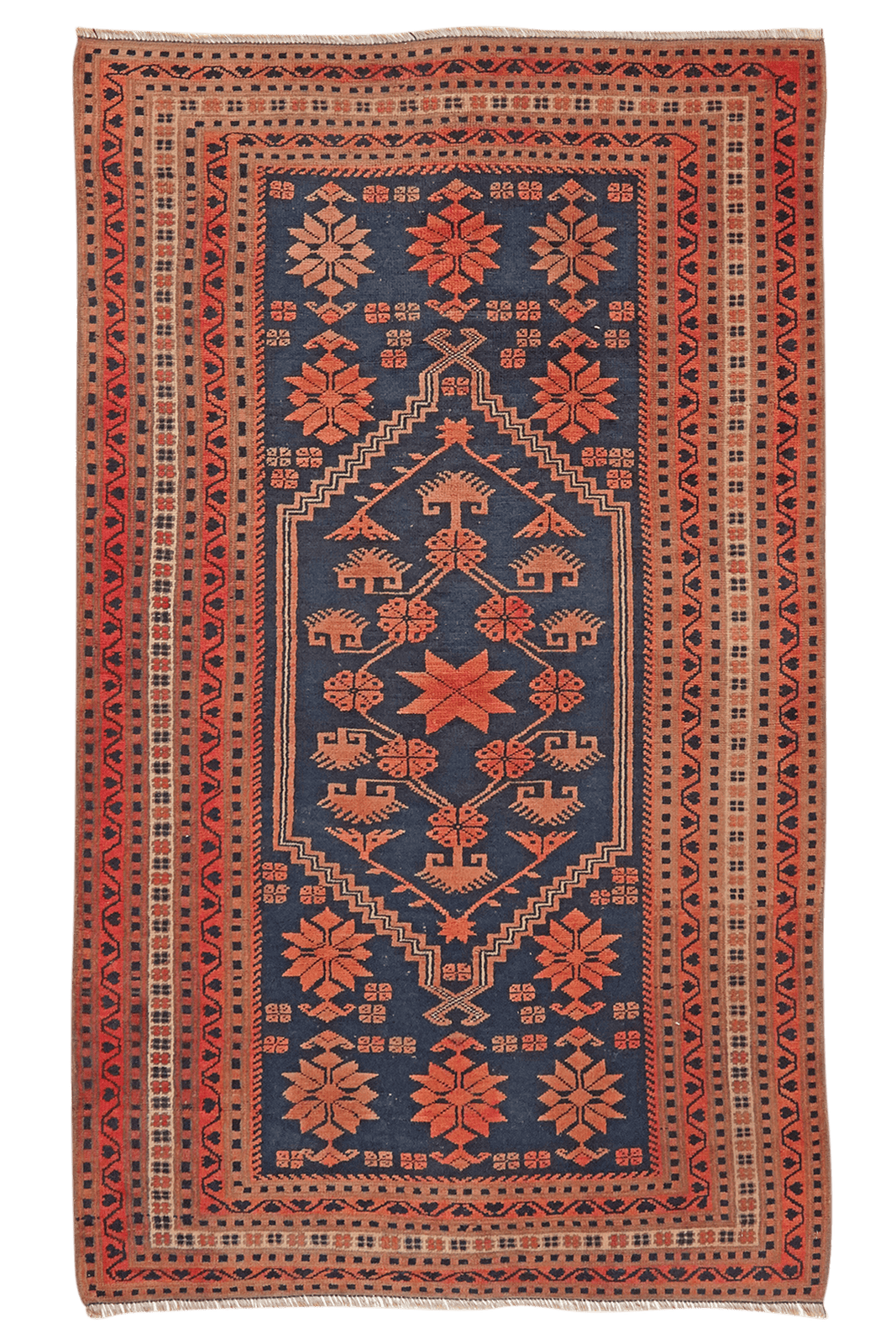 Yagdjibedir — Hand-knotted, 105x179 cm, Blue, 100% Virgin Wool | Main view