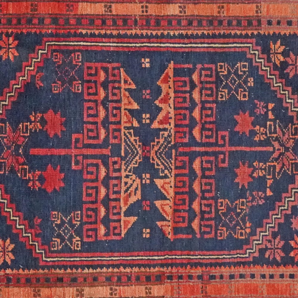 Yagdjibedir — Hand-knotted, 107x181 cm, Blue, 100% Virgin Wool | View 4