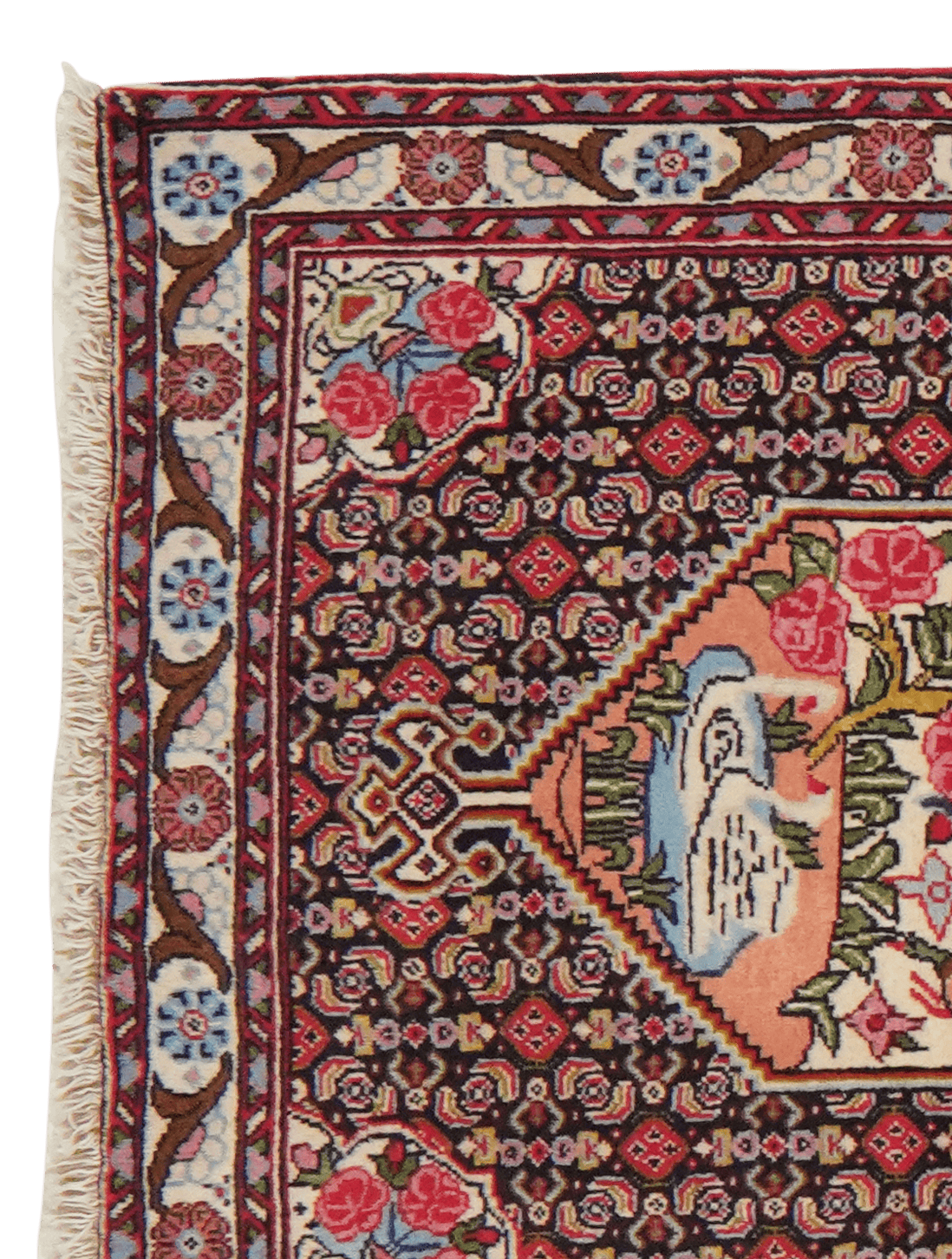 Senneh — Hand-knotted, 72x330 cm, Blue, 100% Virgin Wool | View 3
