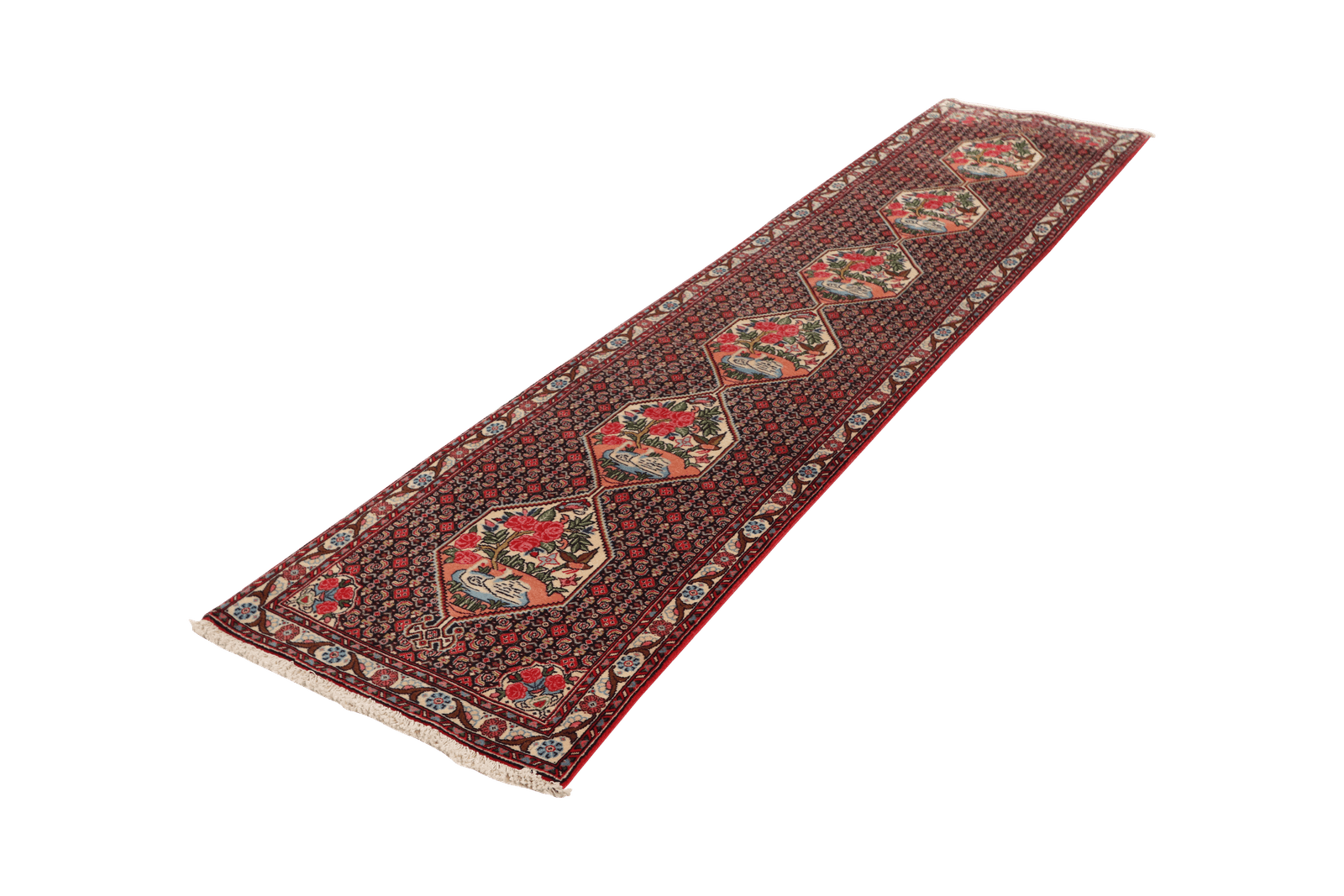 Senneh — Hand-knotted, 72x330 cm, Blue, 100% Virgin Wool | View 5