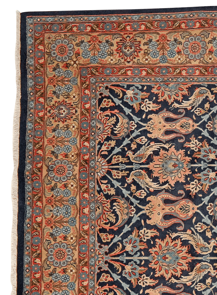 Veramin — Hand-knotted, 197x294 cm, Blue, 100% Virgin Wool | View 3