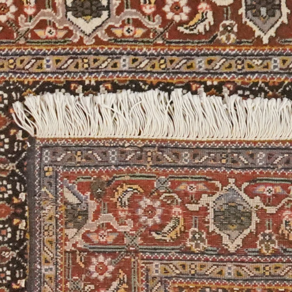 Tabriz 40 Raj — Hand-knotted, 75x198 cm, Black, 100% Virgin Wool | View 6