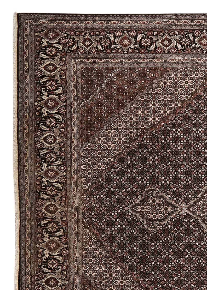 Tabriz 40 Raj — Hand-knotted, 249x345 cm, Black, 100% Virgin Wool | View 3