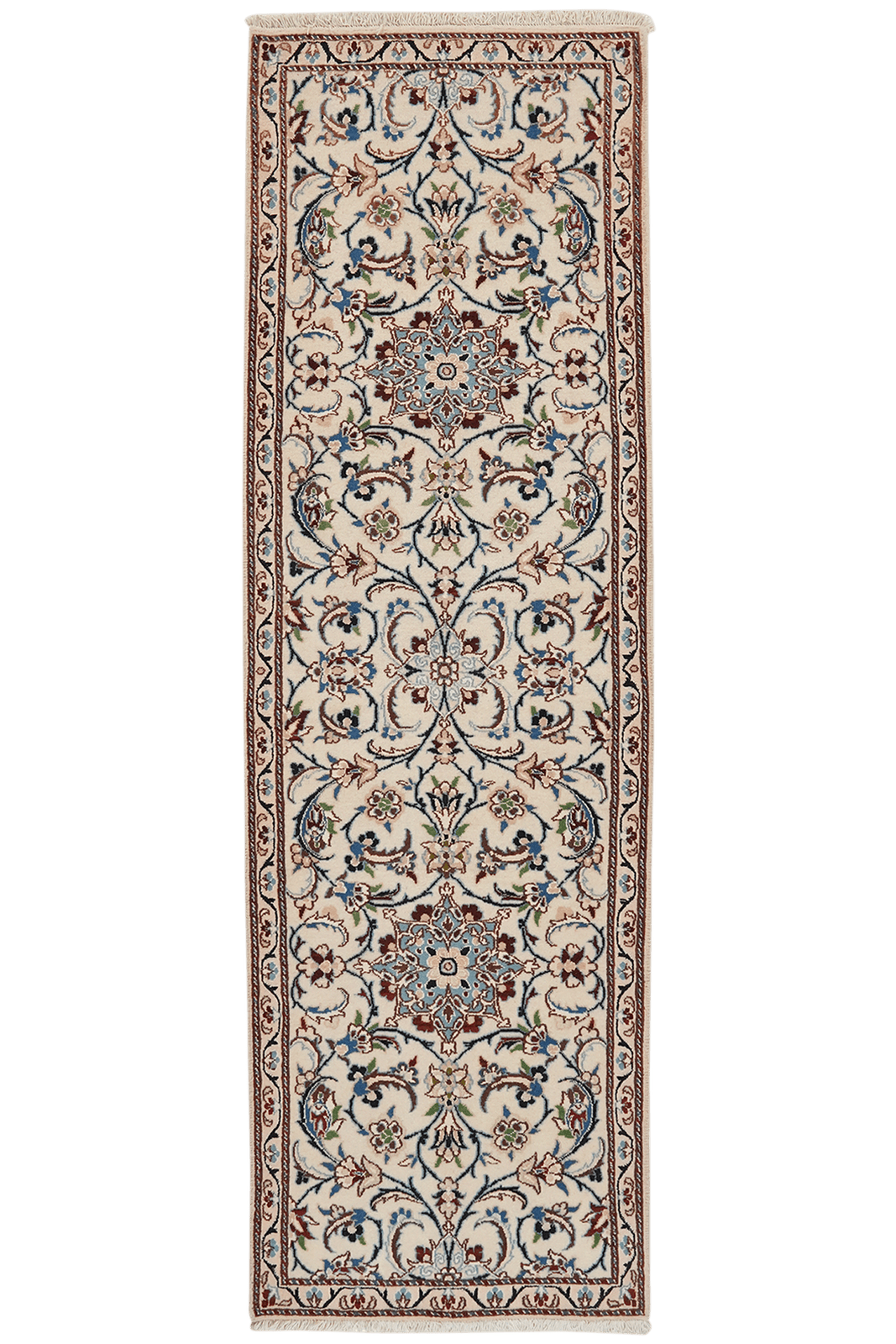 Nain 9La — Hand-knotted, 60x195 cm, Beige, 100% Virgin Wool | Main view