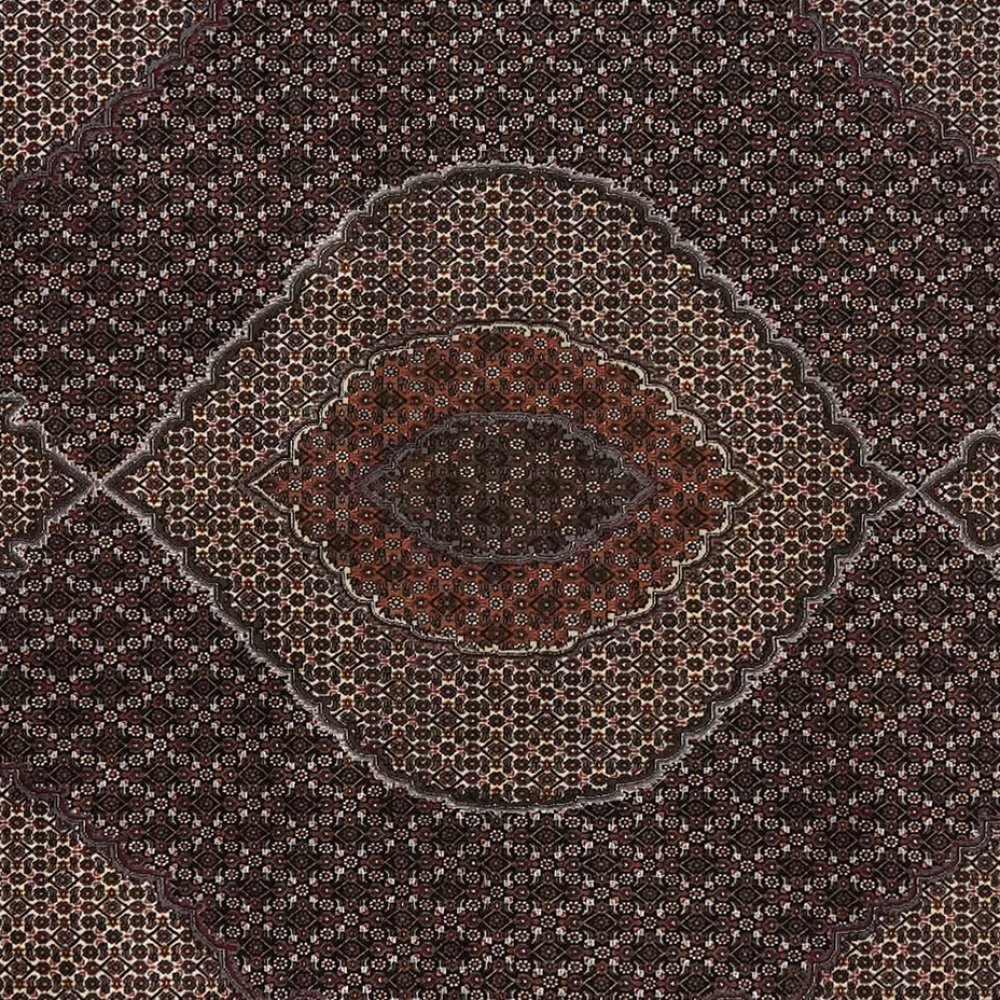 Tabriz 40 Raj — Hand-knotted, 251x341 cm, Black, 100% Virgin Wool | View 4