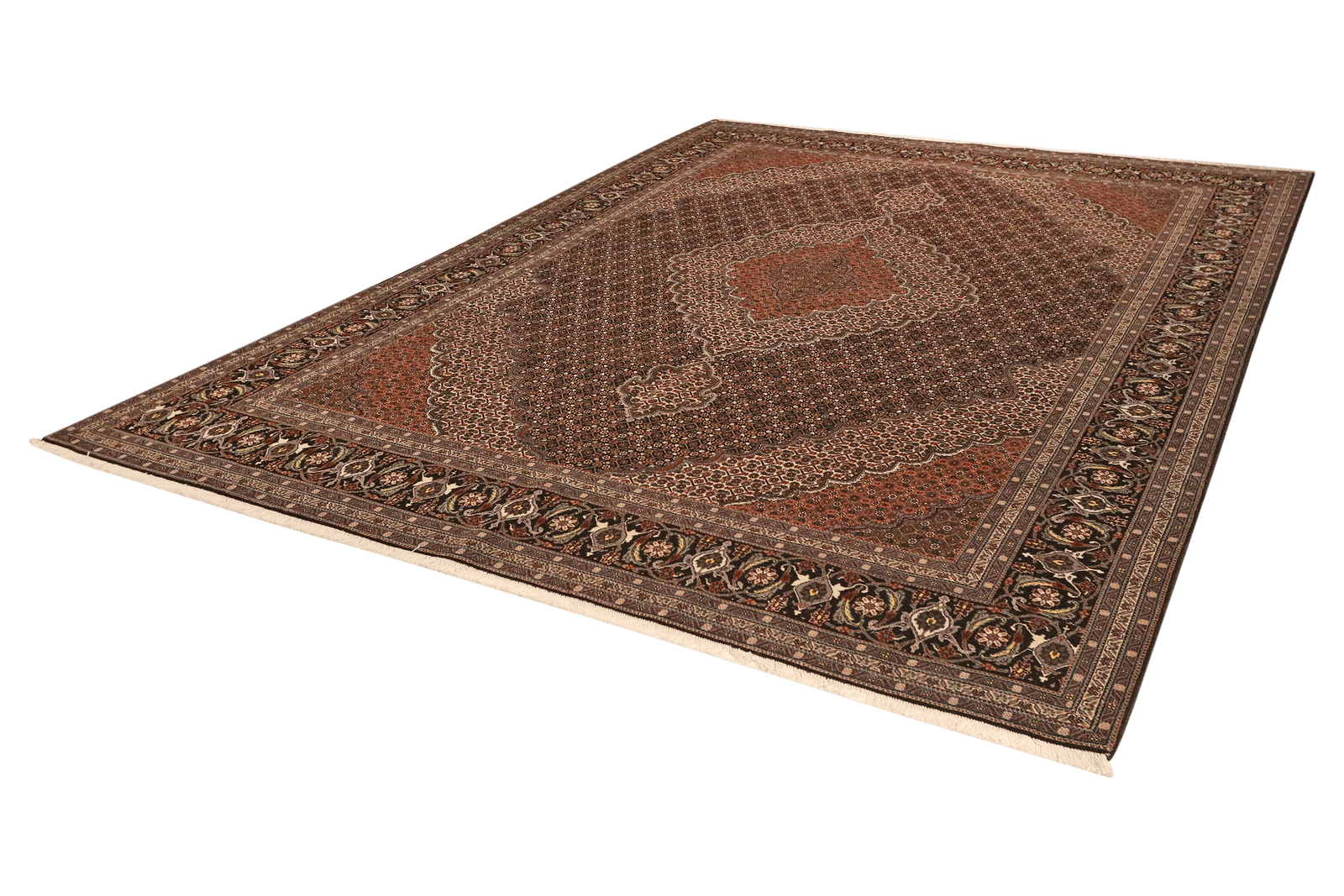 Tabriz 40 Raj — Hand-knotted, 249x340 cm, Black, 100% Virgin Wool | View 5
