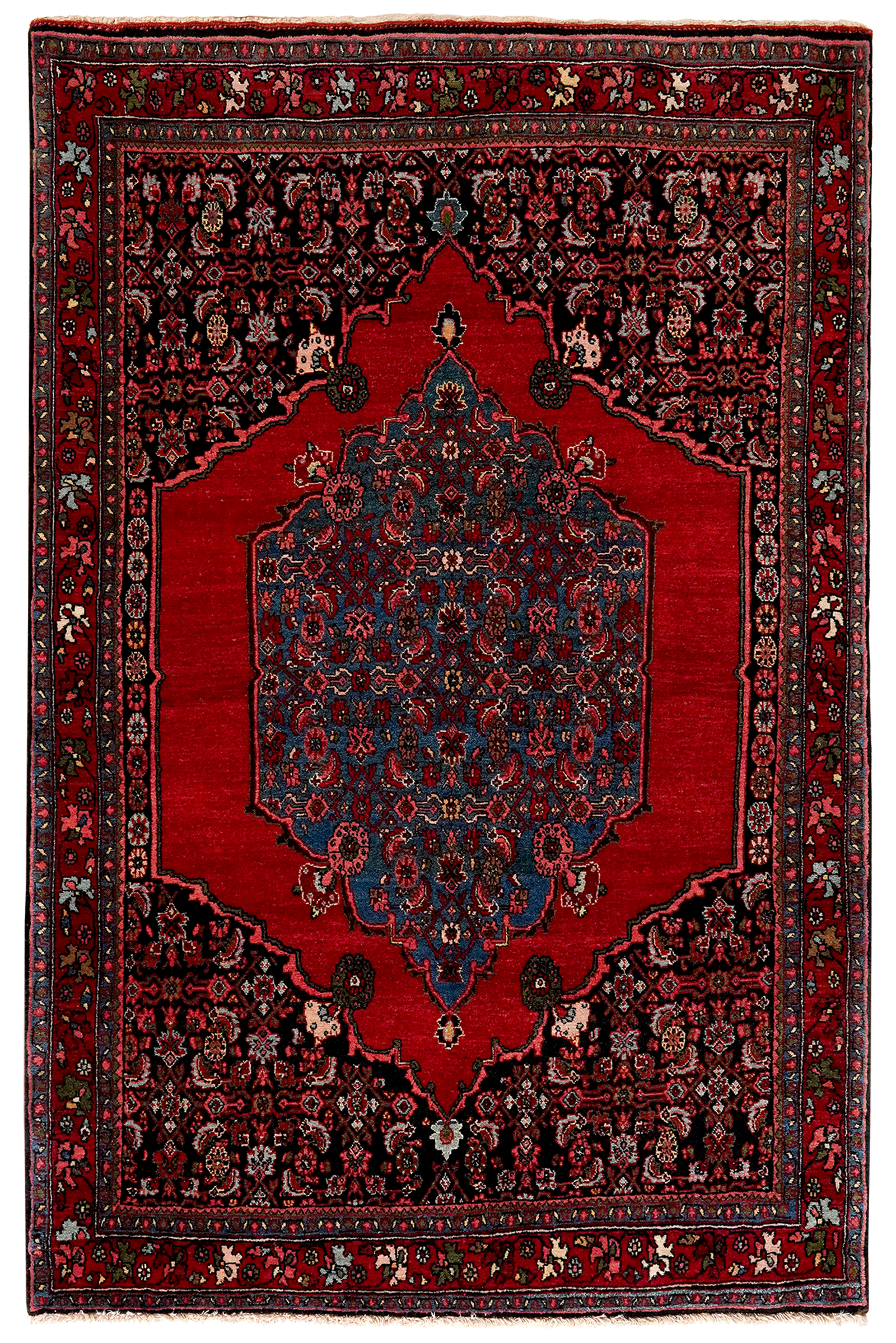 Bidjar — Handgefertigt, 168x110 cm, Rot, 100% Virgin Wool | Main view