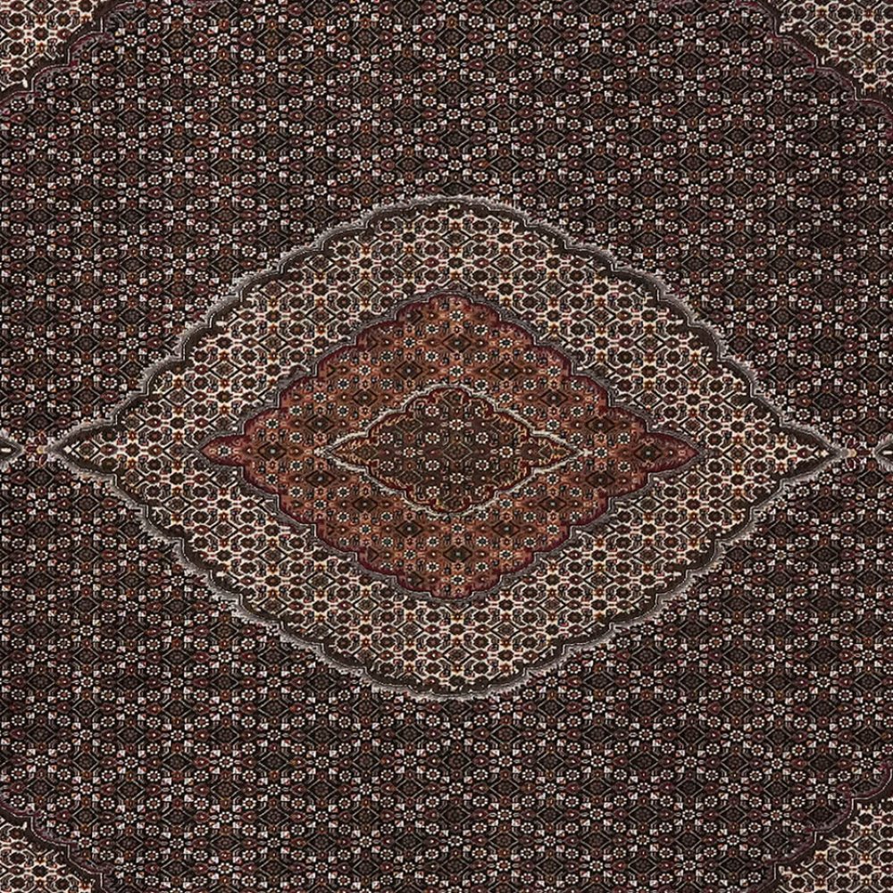 Tabriz 40 Raj — Hand-knotted, 247x343 cm, Black, 100% Virgin Wool | View 4