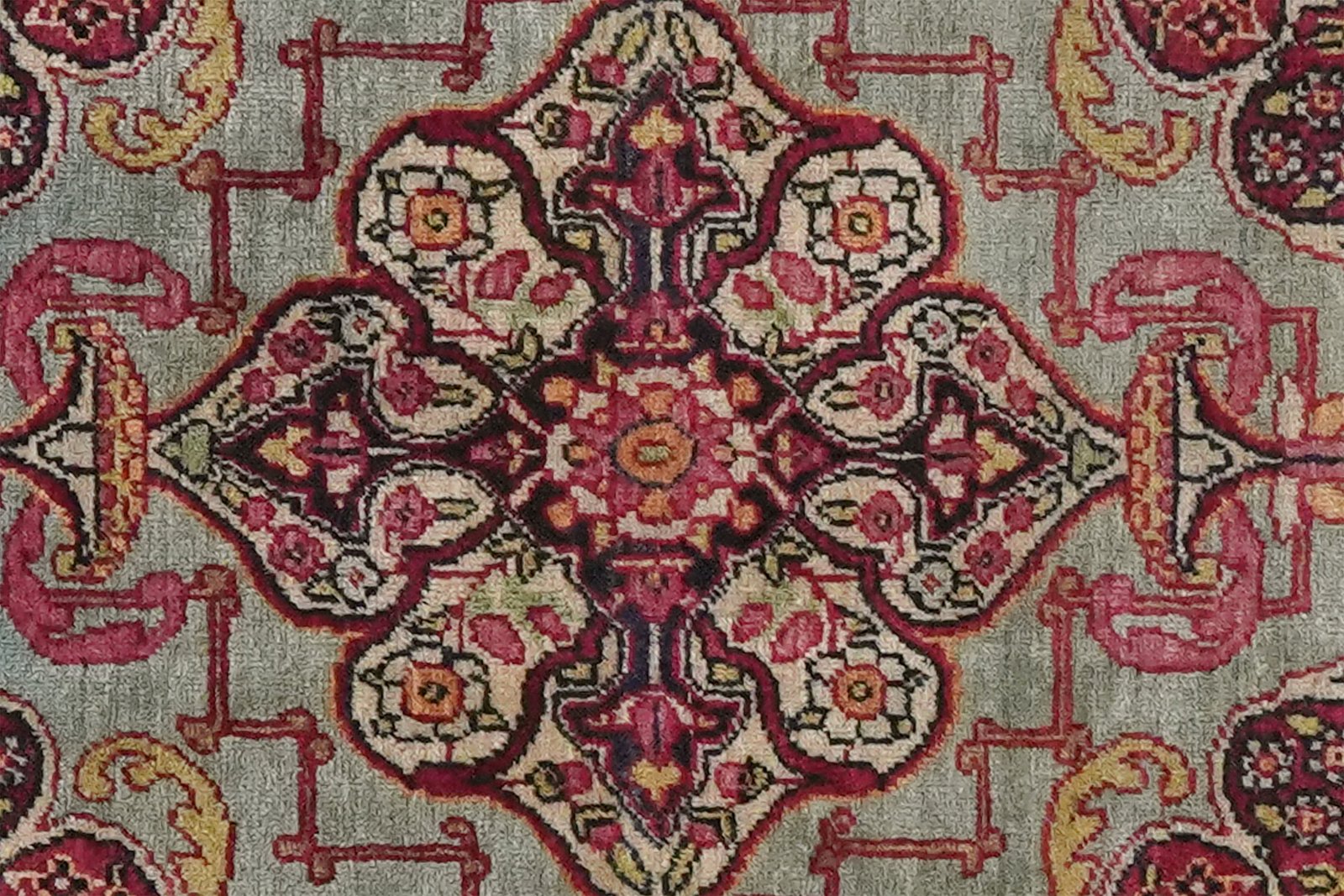 Ravar — Hand-knotted, 47x54 cm, Blue, 100% Virgin Wool | View 4