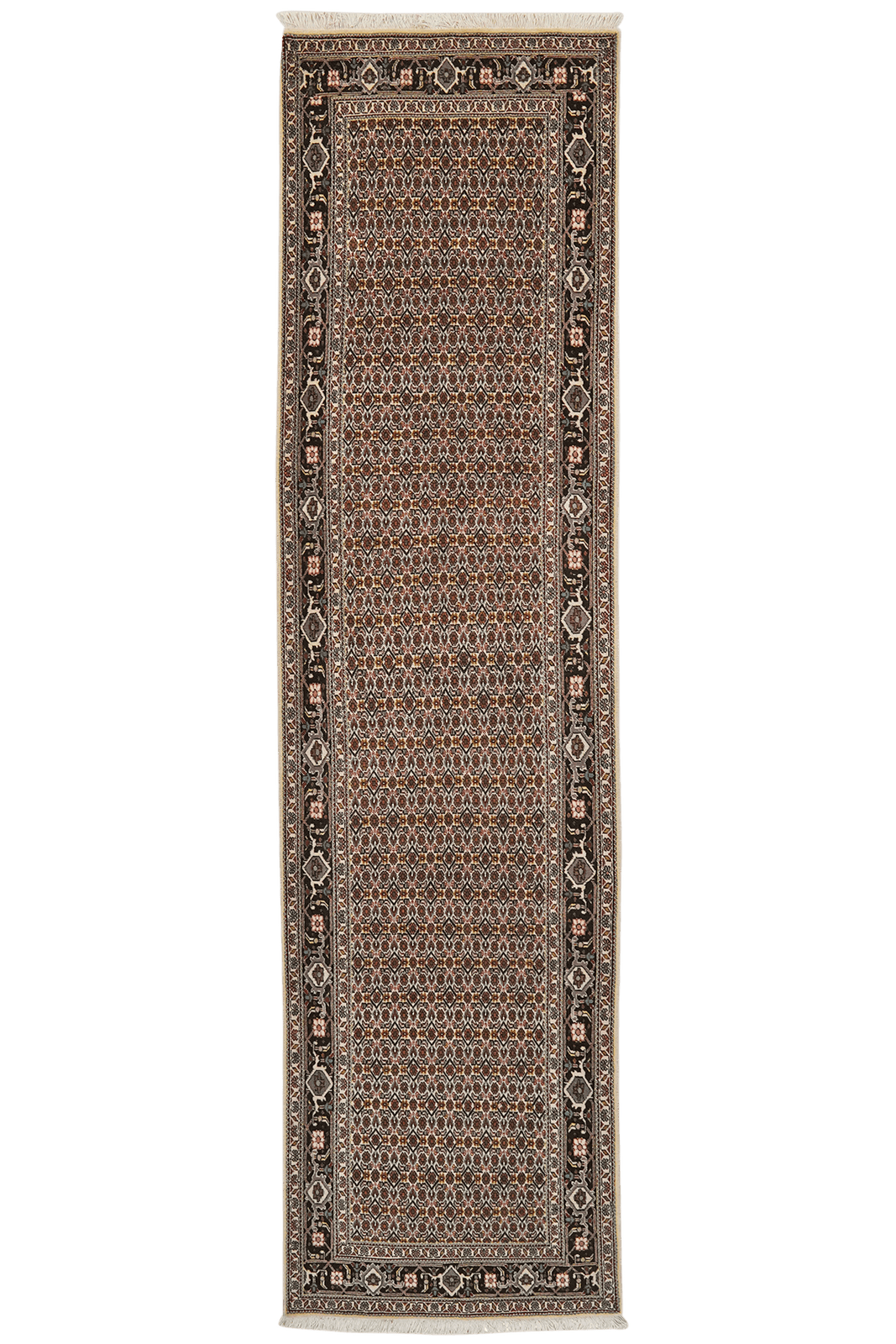 Tabriz 40 Raj — Hand-knotted, 77x295 cm, Beige, 100% Virgin Wool | Main view