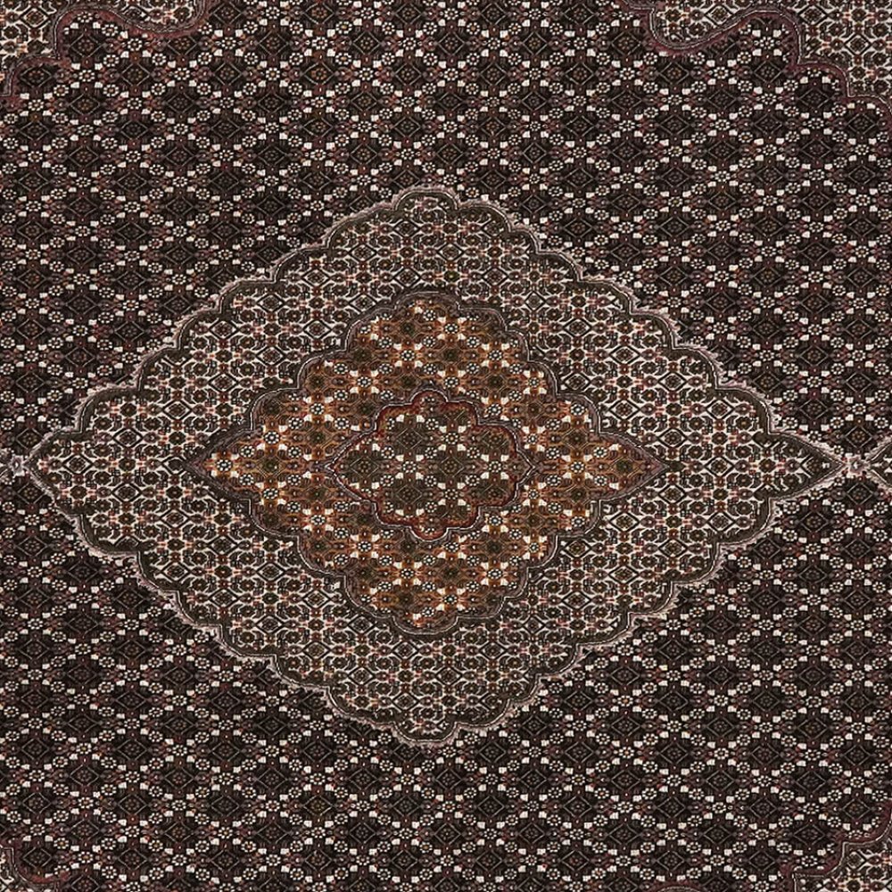 Tabriz 40 Raj — Hand-knotted, 252x358 cm, Black, 100% Virgin Wool | View 4
