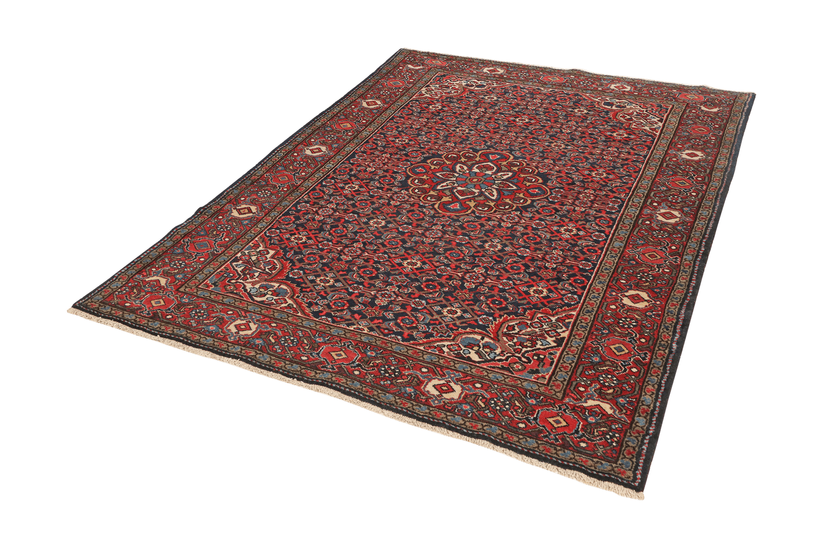 Farahan — Hand-knotted, 147x203 cm, Blue, 100% Virgin Wool | View 5