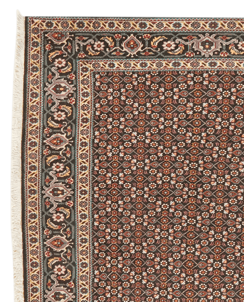 Tabriz 40 Raj — Hand-knotted, 115x182 cm, Blue, 95% Schurwolle, 5% Seide | View 3