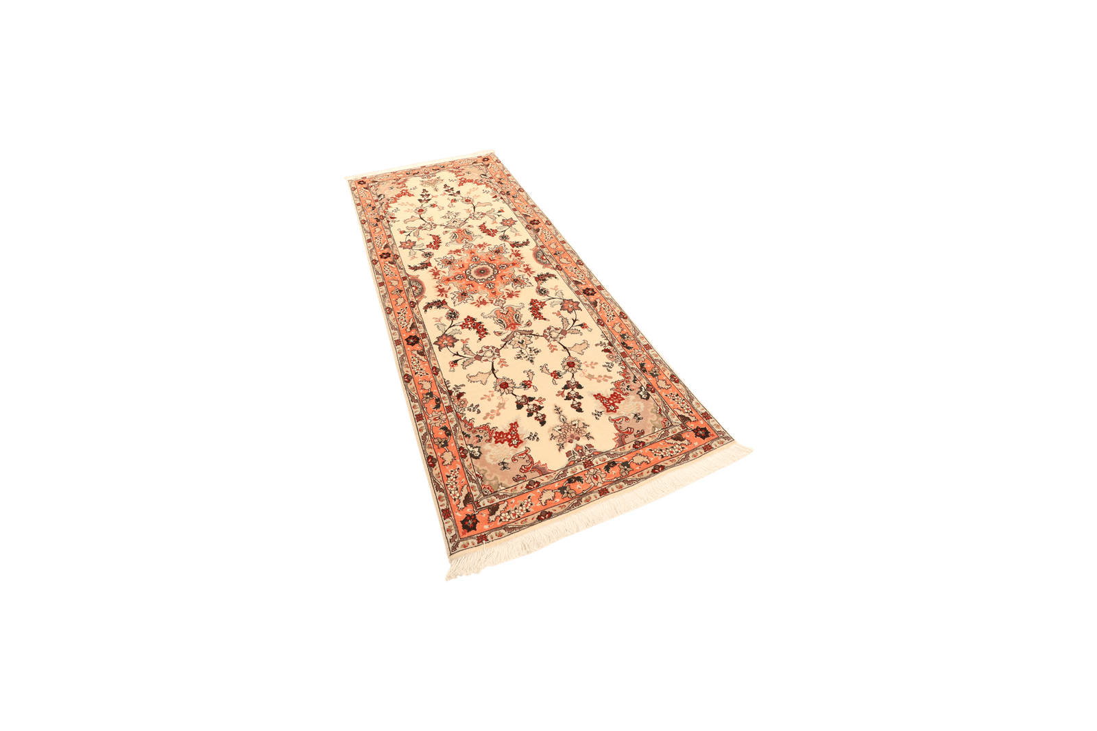 Tabriz 50 Raj — Hand-knotted, 81x205 cm, Beige, 100% Virgin Wool | View 5